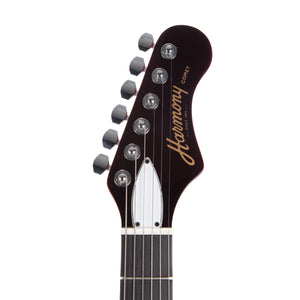 Harmony Standard Comet Electric Guitar w/Case, RW FB, Trans Red
