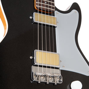 Harmony Standard Series Jupiter Thinline Electric Guitar w/Case, Space Black