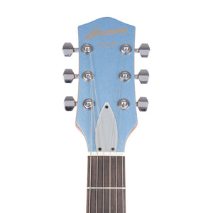 Harmony Standard Jupiter Thinline Electric Guitar w/Case, Sky Blue