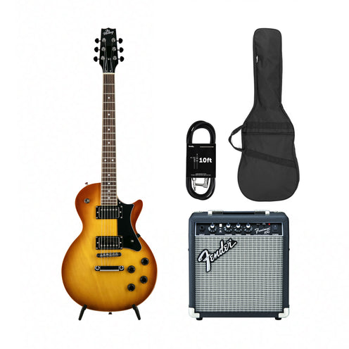 Heritage Ascent Collection H-150 Electric Guitar, Lemon Burst w/ Fender Frontman 10G Bundle
