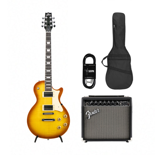 Heritage Ascent+ Collection H-150 Electric Guitar, Dirty Lemon Burst w/ Fender Champion II 25 Bundle