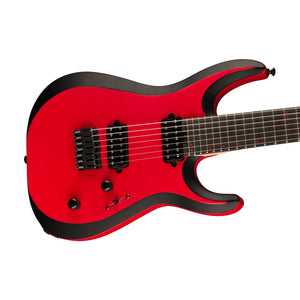 Jackson Pro Plus Series DK Modern MDK7 HT Electric Guitar, Ebony FB, Red w/Black Bevels