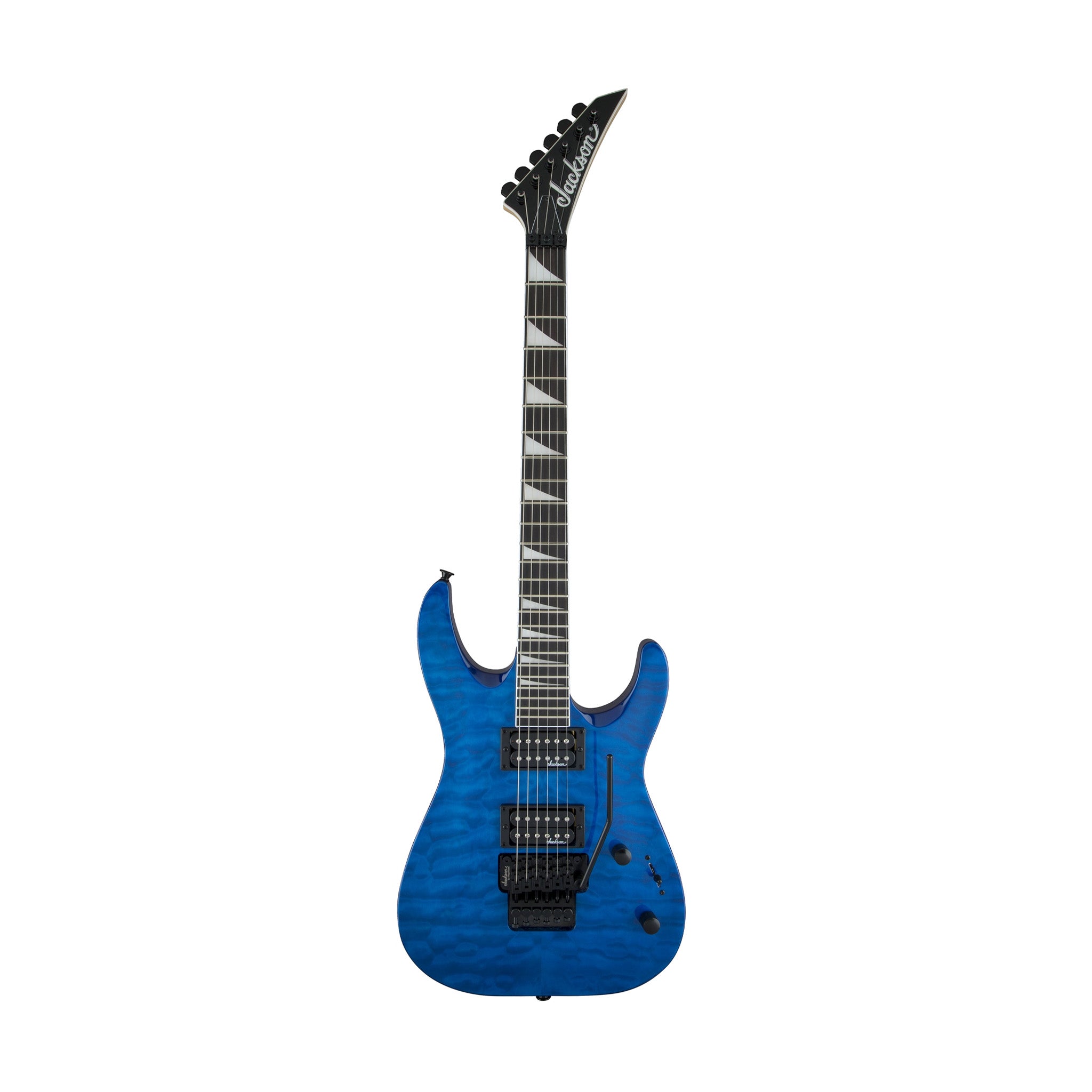 Jackson JS Series Dinky Arch Top JS32Q DKA Electric Guitar, Amaranth FB, Transparent Blue