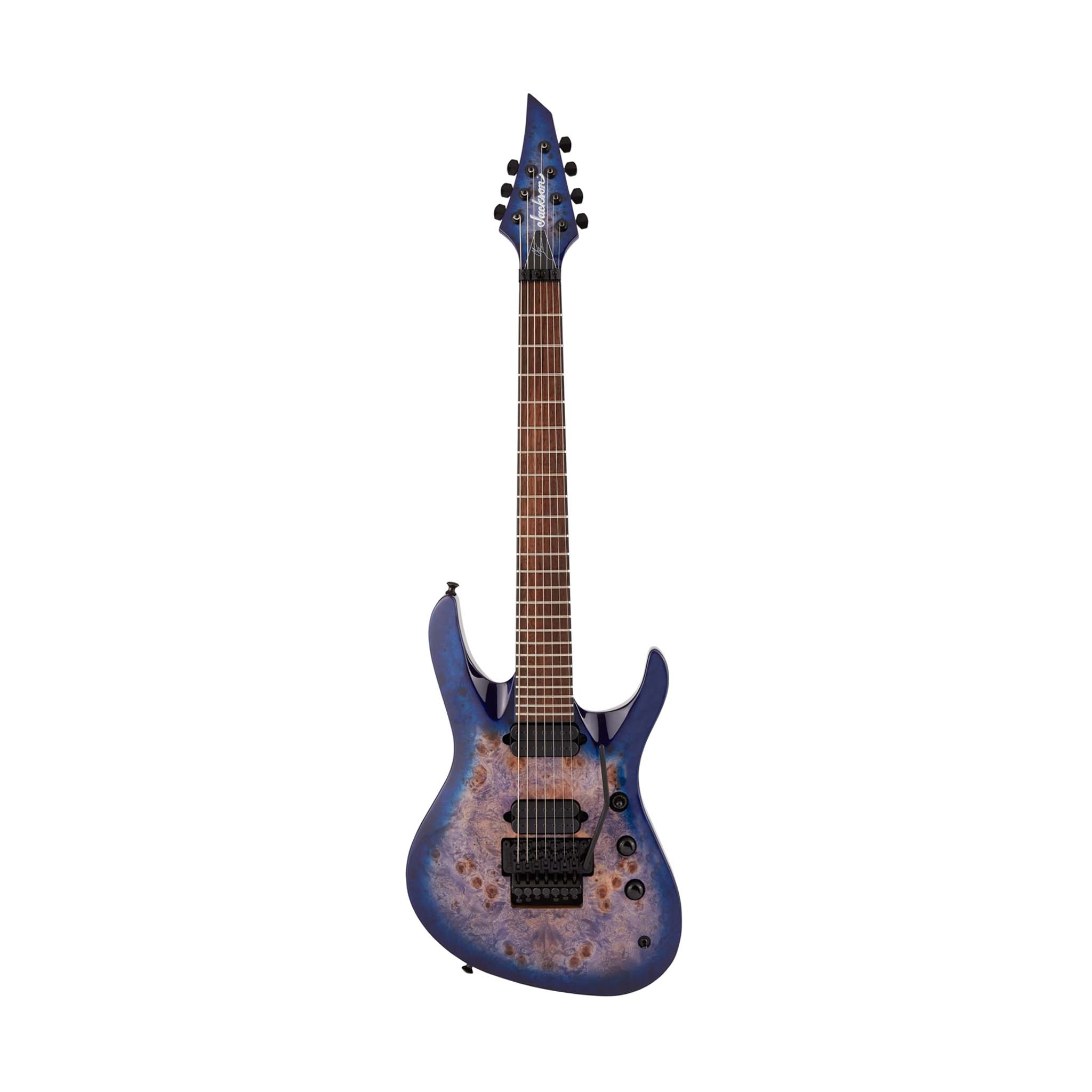 Jackson Pro Series Signature Chris Broderick Soloist 7P Electric Guitar, Laurel FB, Transparent Blu