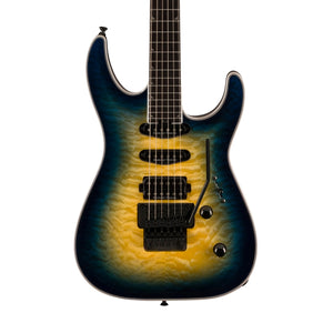 Jackson Pro Plus Series Soloist SLA3Q Electric Guitar, Ebony FB, Amber Blue Burst