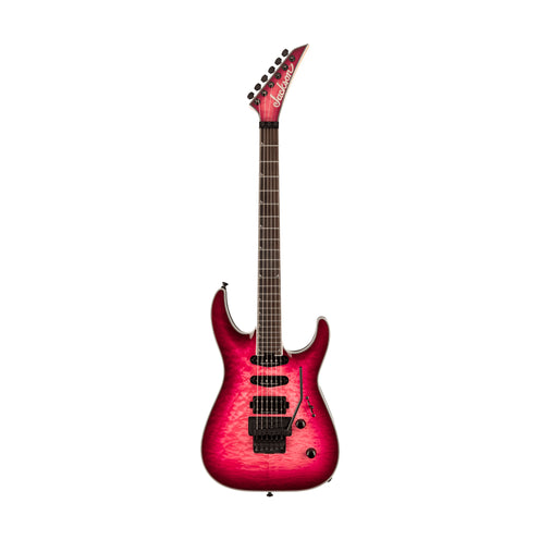 Jackson Pro Plus Series Soloist SLA3Q Electric Guitar, Ebony FB, Fuschia Burst