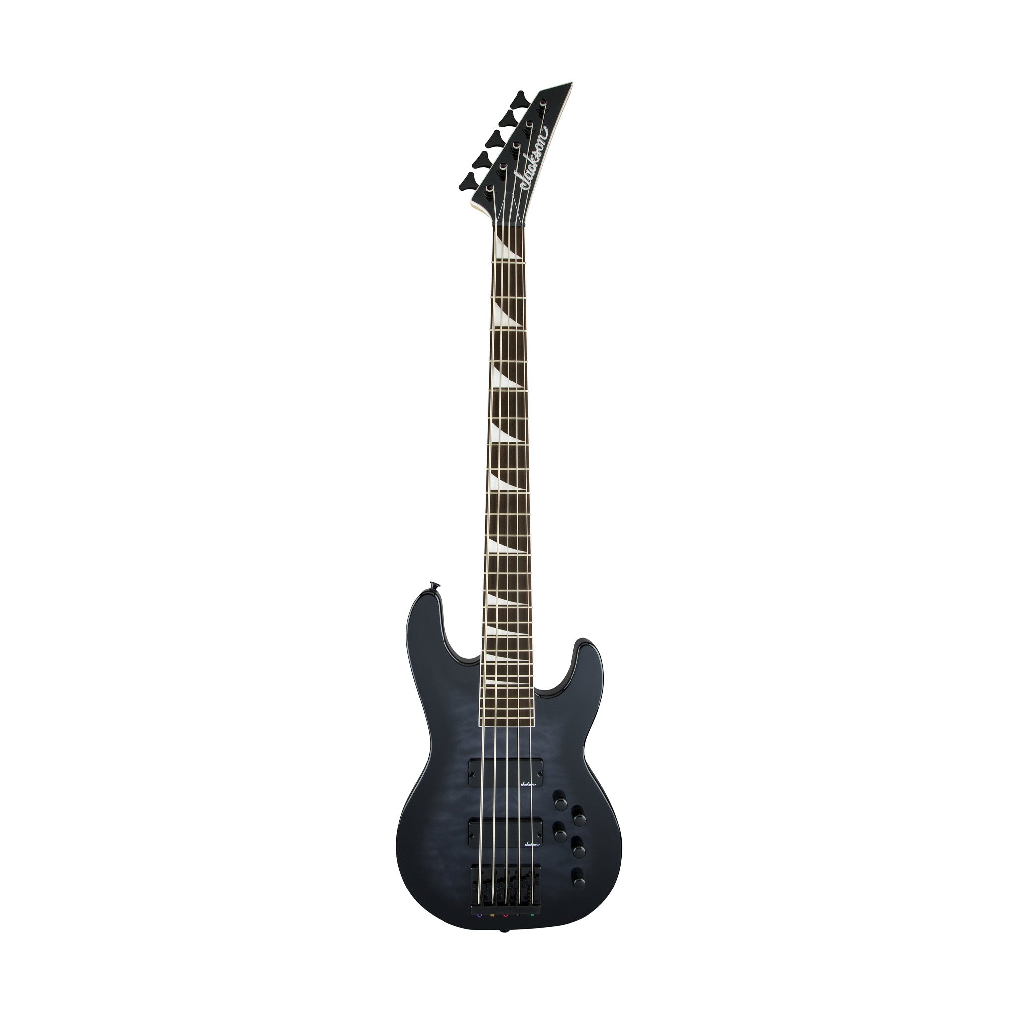Jackson JS Series Concert Bass JS3VQ Guitar, Amaranth FB, Transparent Black