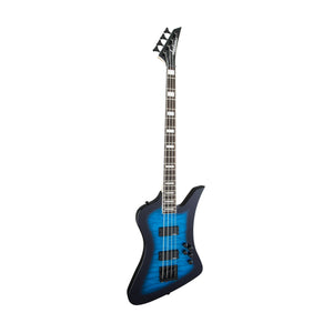 Jackson JS Series Kelly Bird Bass JS3Q Guitar, Amaranth FB, Transparent Blue Burst