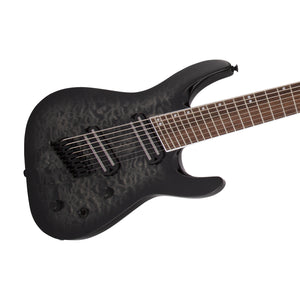 Jackson X Series Soloist Arch Top SLATX8Q Multi-Scale Electric Guitar, Laurel FB, Transparent Black