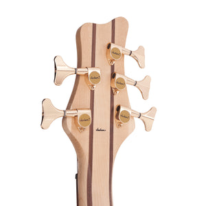 Jackson Pro Series Spectra SBP V Bass Guitar, Caramelized Jatoba FB, Transparent Cherry Burst