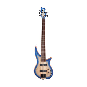 Jackson Pro Series Spectra SBP V Bass Guitar, Caramelized Jatoba FB, Transparent Blue Burst