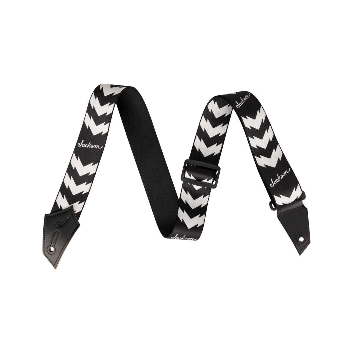 Jackson Strap with Double V Pattern, Black and Blue at