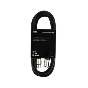 koda essential KMC10 Microphone Cable, 10ft, Black
