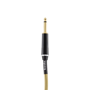 koda plus KIC10TW Straight-Straight Instrument Cable, 10ft, Vintage Tweed