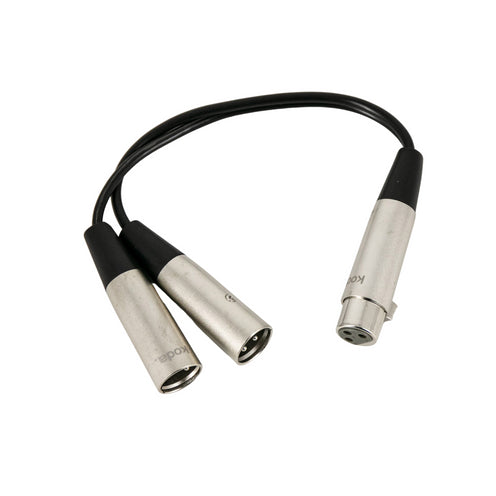 koda essential Y Cable XLR Male to Dual Female XLR
