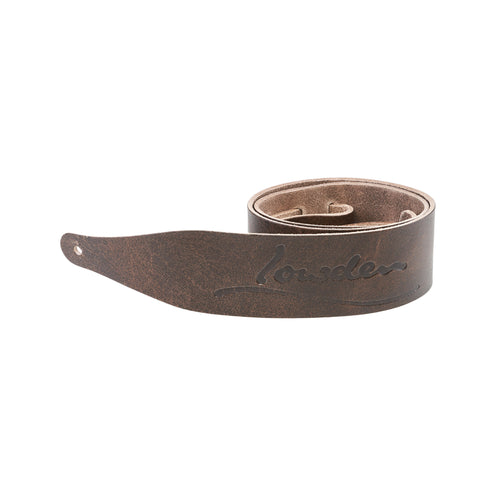 Lowden Brown Leather Distressed Guitar Strap