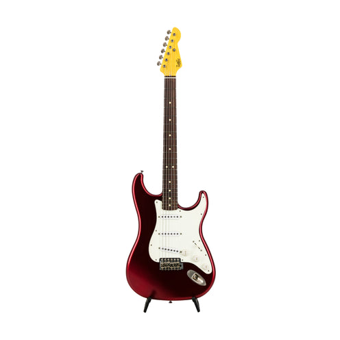 LsL Instruments SSS Chris Fleming Series Saticoy 60s Classic S Style Ele Guitar w/Case, Candy Apple Red