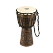 MEINL Percussion HDJ17-S 8inch Rope Tuned Headliner Series Wood Djembe, Artifact Series, Brown