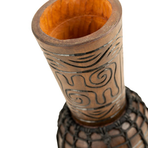 MEINL Percussion HDJ17-S 8inch Rope Tuned Headliner Series Wood Djembe, Artifact Series, Brown