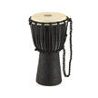 MEINL Percussion HDJ3-S 8inch Rope Tuned Headliner Wood Djembe, Black River Series
