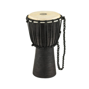 MEINL Percussion HDJ3-S 8inch Rope Tuned Headliner Wood Djembe, Black River Series