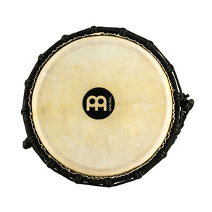 MEINL Percussion HDJ3-S 8inch Rope Tuned Headliner Wood Djembe, Black River Series