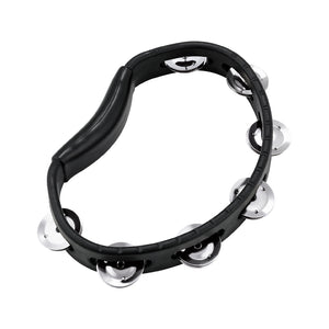 MEINL Percussion HTBK Headliner Series Handheld ABS Tambourine, 1 Row, Black