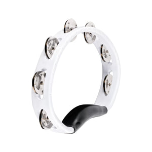 MEINL Percussion HTWH Headliner Series Handheld ABS Tambourine, 1 Row, White
