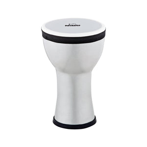 NINO Percussion NINO-EMDJ-SM 6inch Elements Mini Djembe, Plastic Head, Silver Metallic
