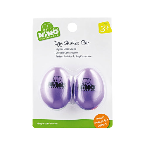 NINO Percussion NINO540AU-2 Plastic Egg Shaker, Pair, Aubergine
