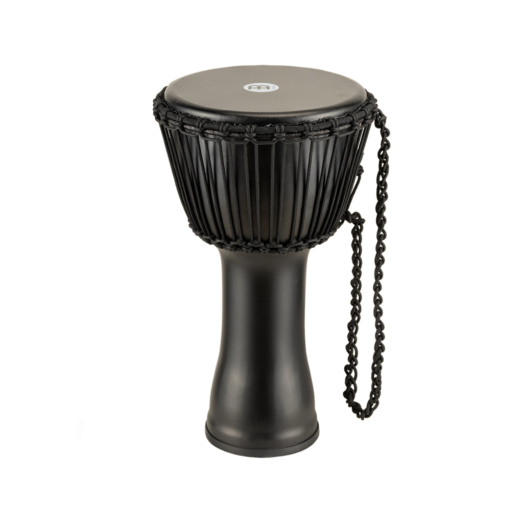 MEINL Percussion PADJ4-M-G 10inch Rope Tuned Travel Series Djembe, Goat Head, Phantom Black