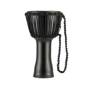 MEINL Percussion PADJ4-M-G 10inch Rope Tuned Travel Series Djembe, Goat Head, Phantom Black