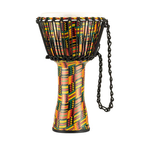 MEINL Percussion PADJ5-M-F 10inch Rope Tuned Travel Series Djembe, Synthetic Head, Simbra
