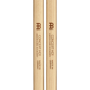 MEINL SB129 Concert HD1 Hickory Drum Stick, Wood Tip