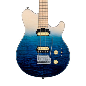 Sterling by Music Man AX3QM Axis Quilted Maple Electric Guitar, Spectrum Blue