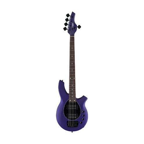 Sterling by Music Man Bongo 5-String Bass Guitar, Firemist Purple Satin
