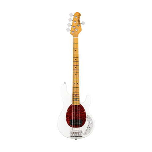 Sterling by Music Man Ray25 Classic 5-String Bass Guitar, Olympic White
