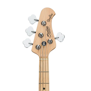 Sterling S.U.B Series RAY4 4-String Electric Bass Guitar, Maple FB, Black (RAY4-BK-M1)