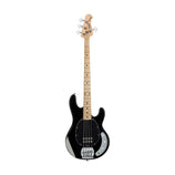 Sterling S.U.B Series RAY4 4-String Electric Bass Guitar, Maple FB, Black