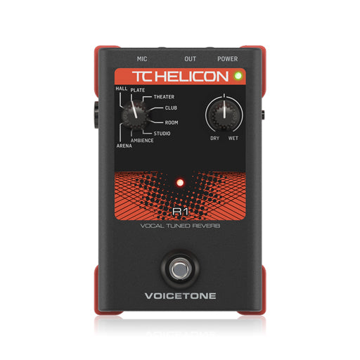 TC-Helicon VoiceTone R1 Reverb Vocal Effects Pedal, EU Plug – Swee